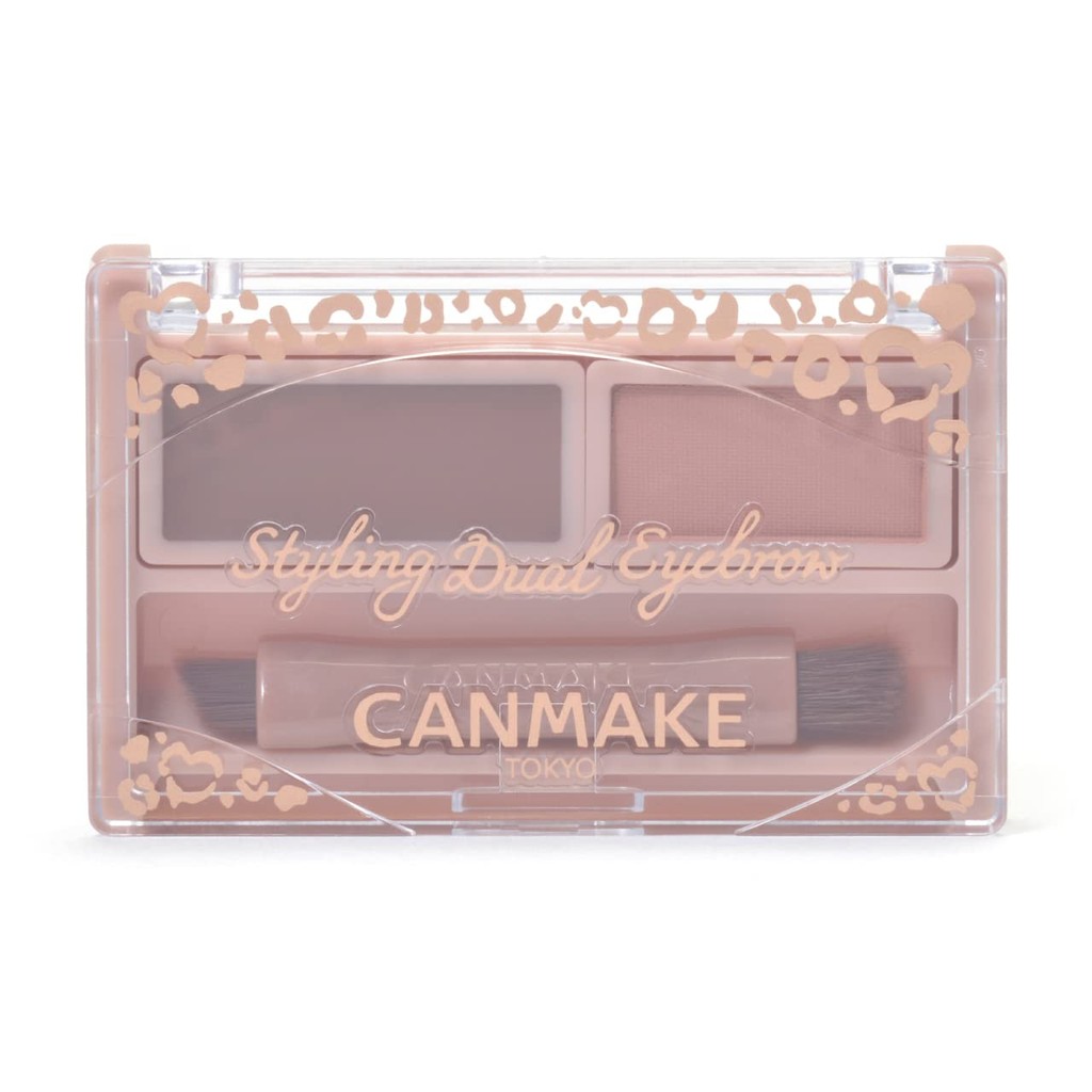 CANMAKE Styling Dual Eyebrow 03 Rose Fog Wax Base x Powder Base Soft 3D Eyebrows 1 pc (x 1)