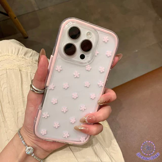 เคสไอโฟน11 แฟชั่นดอกไม้น่ารักโปร่งใสนุ่ม สำหรับ IPhone 15 17 16 13 14 11 12 Pro Max 13 15 14 12 16 Pro 16 14 15 Plus Air