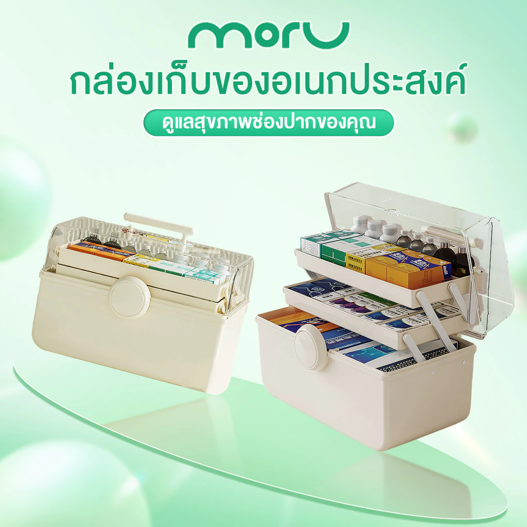 กล่องยา สามัญประจำบ้าน ความจุสูง ปฐมพยาบาล พกพา กันน้ำ เอนกประสงค์ กล่องเก็บ ส่งจากกรุงเทพ