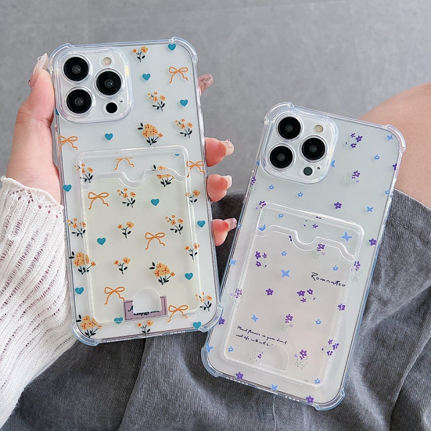 ช่องใส่การ์ดผู้ถือกระเป๋าเคสโทรศัพท์สําหรับ Honor X8C X9B X8B X8A X7A X7 X6B X6A Plus X9C X9A X7C X7B 90 200 สมาร์ท Magic 5 6 Lite ความงามโปร่งใสดอกไม้นุ่ม