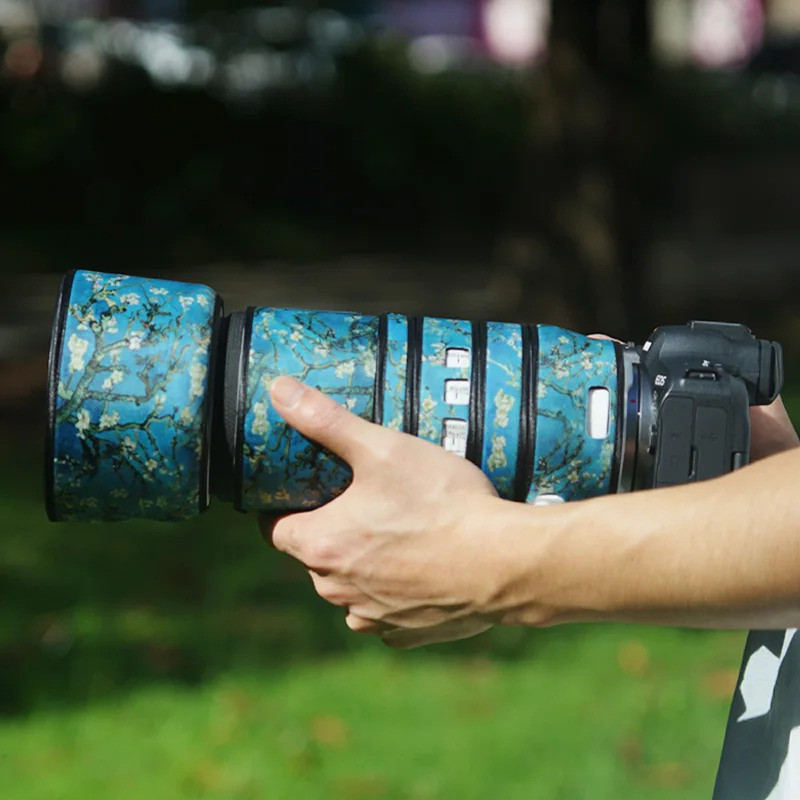 เลนส์กล้องป้องกันCamouflageกรณีCamouflage Rain Coverเลนส์กันน้ําสําหรับFuji XF150-600mmF5.6-8 R LM O