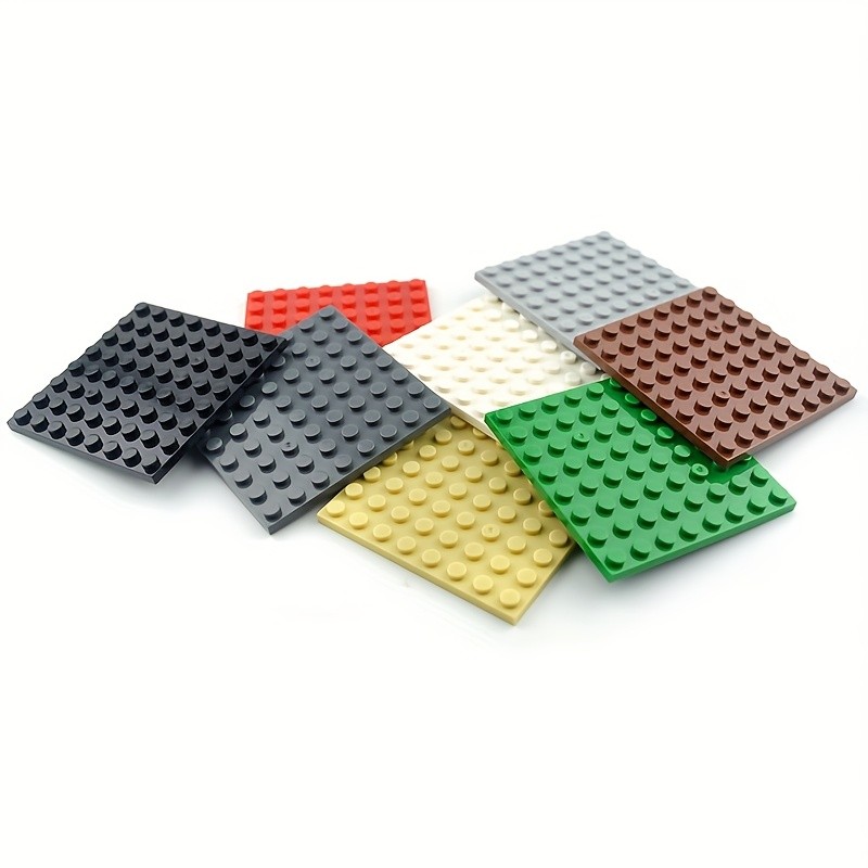 10 ชิ้น 8x8 Building Blocks แผ่นฐาน - สองด้านเข้ากันได้กับ 41539, อิฐที่เชื่อมต่อกันบางสําหรับการเรียนรู้ STEM, โครงการ DIY, ของเล่นเพื่อการศึกษา (สีขาว, สีแดง, สีดํา)