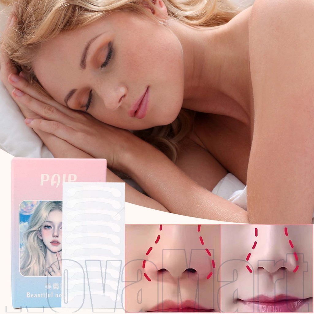 1-3กล่อง แผ่นแปะจมูกที่มองไม่เห็นแบบใส  |กันน้ําและติดทนนาน Adhesion สําหรับใช้ทุกวัน/คอสเพลย์สําหรั