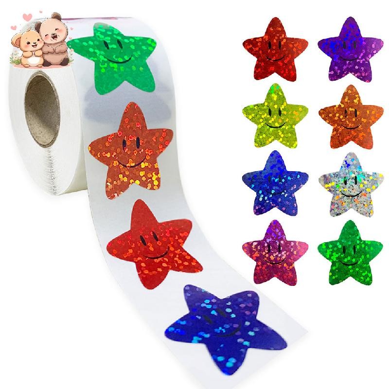 สติกเกอร์รูปดาวจํานวนมาก 500 ชิ้น 2.5 ซม. Self-Adhesive รางวัลแผนภูมิ Decor