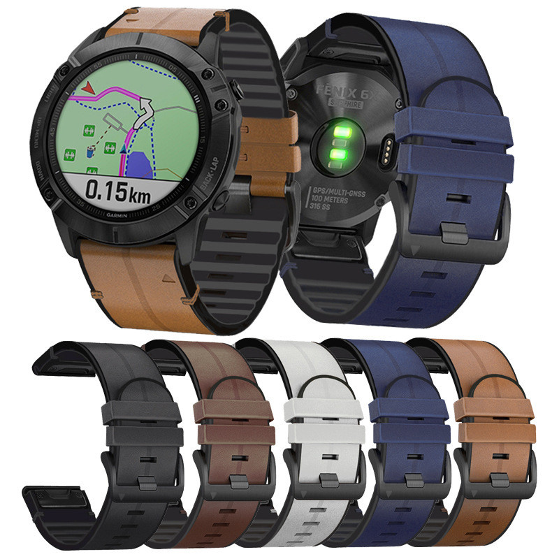 เหมาะสําหรับ Garmin Smart Watch Fenix7X 7 6X 6 5X 5 5S สายรัดข้อมือซิลิโคนหนังสายคล้องคอ