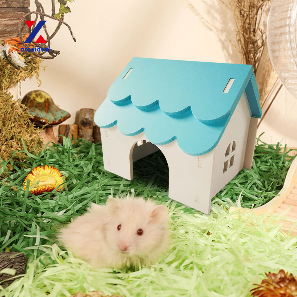 ✲Nd ภูมิทัศน์ธรรมชาติสัตว์เลี้ยงตกแต่งบ้านของเล่นหนูแฮมสเตอร์ Shelter Room Cozy ระบายอากาศหนูแฮมสเตอ
