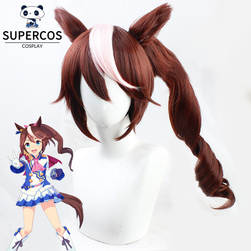 Uma Musume Pretty Derby Tokai Teio ชุดคอสเพลย์วิกผมสังเคราะห์พร้อมหูหาง