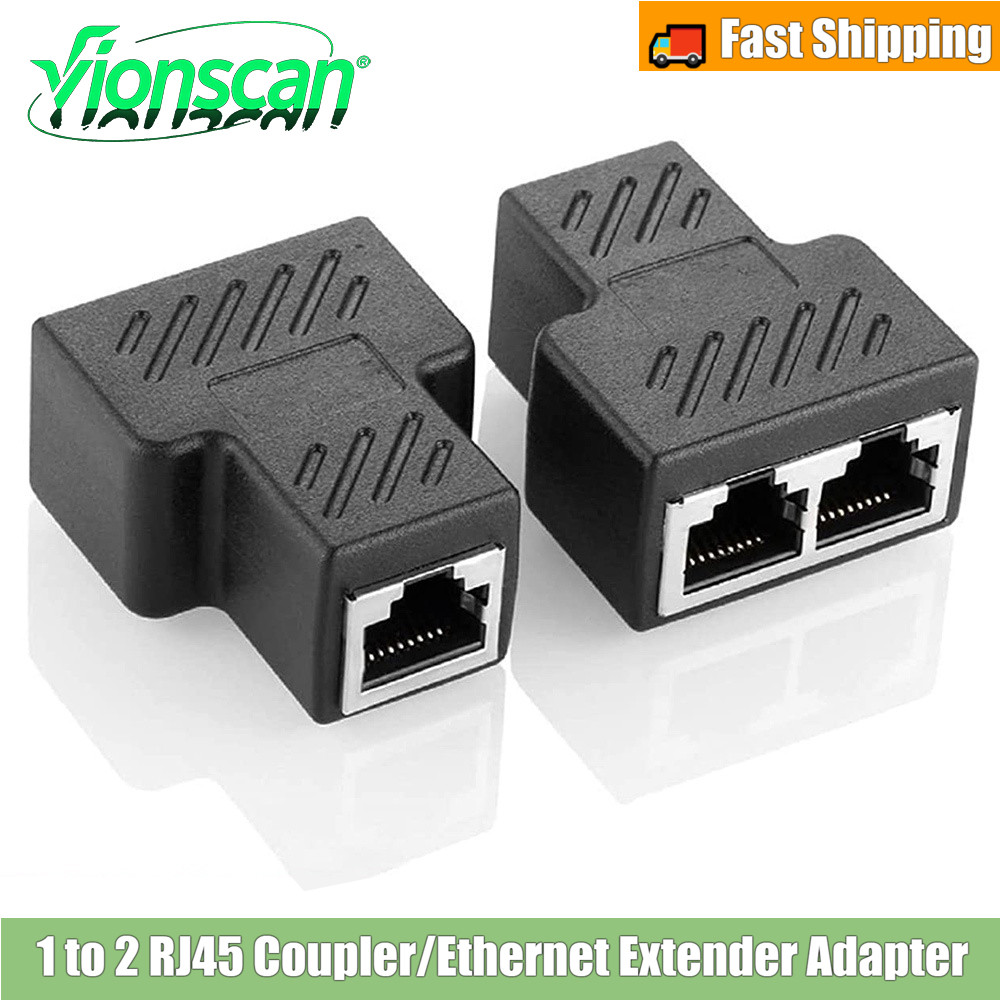 Vionscan RJ45 Coupler, ขั้วต่อแยก 1 ถึง 2 Ethernet Extender อะแดปเตอร์หญิง 2 หญิง
