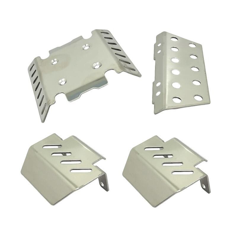 MJX Hyper Go H8H H8H + H8P โลหะสแตนเลสแชสซีเกราะป้องกันป้องกันแผ่นลื่นไถล RC รถอะไหล่อัพเกรด