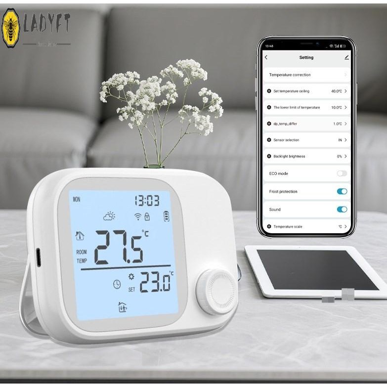 สําหรับเครื่องควบคุมอุณหภูมิอัจฉริยะไร้สายสําหรับ Tuya WiFi พร้อมสําหรับ RF433 สําหรับ Alexa