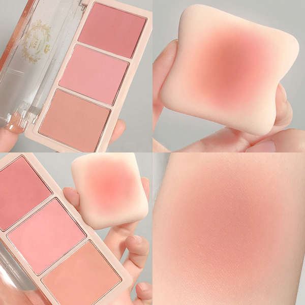 canmake blush bwb blush oh my blush บลัชออนสามสีบลัชออนไฮกลอสสีม่วงพีชส้มผงชานมคั่วแต่งหน้านู้ดใหม่แ