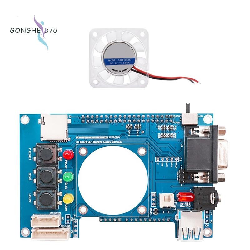 [gonghe370]สําหรับ Mister FPGA IO Analog Board IO Board V6.1+พัดลมสําหรับ Terasic DE10-Nano Mister F