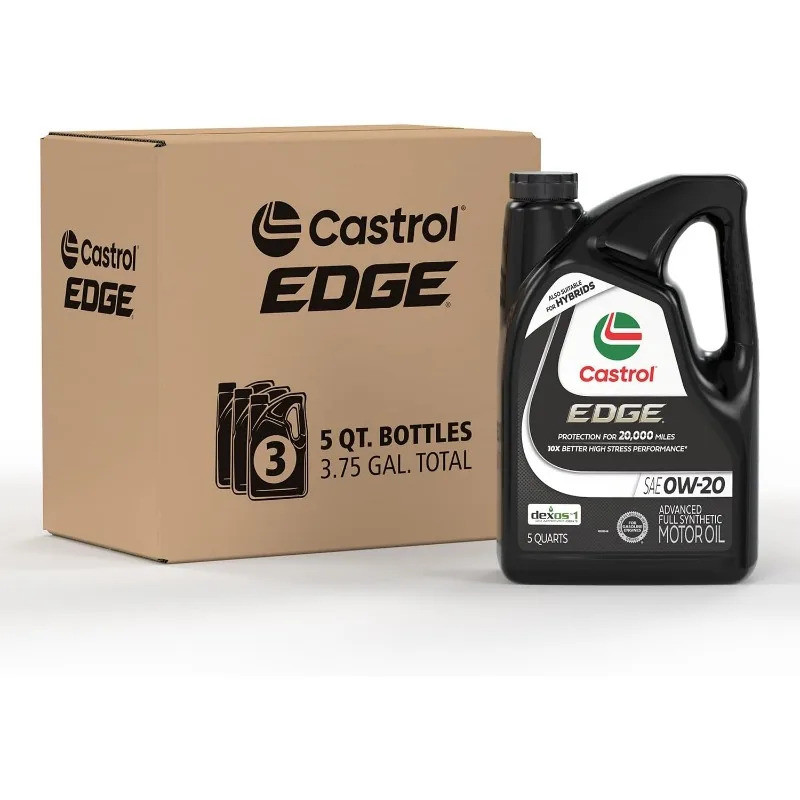 [NEW] Castrol Edge 0w-20 น้ํามันมอเตอร์สังเคราะห์เต็มขั้นสูง 5 Quarts แพ็ค 3 ชิ้น