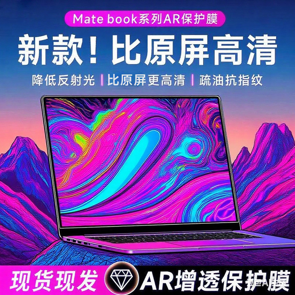 AR超清增透适用华为笔记本matebook14电脑贴膜2024款低反射抗反光