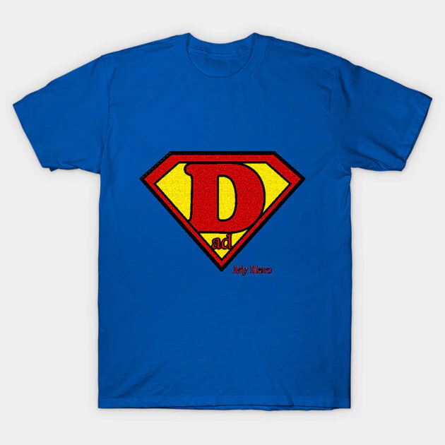 เสื้อยืด Vintage Dad Is My Super Hero Cotton 100% - รูปที่ 1