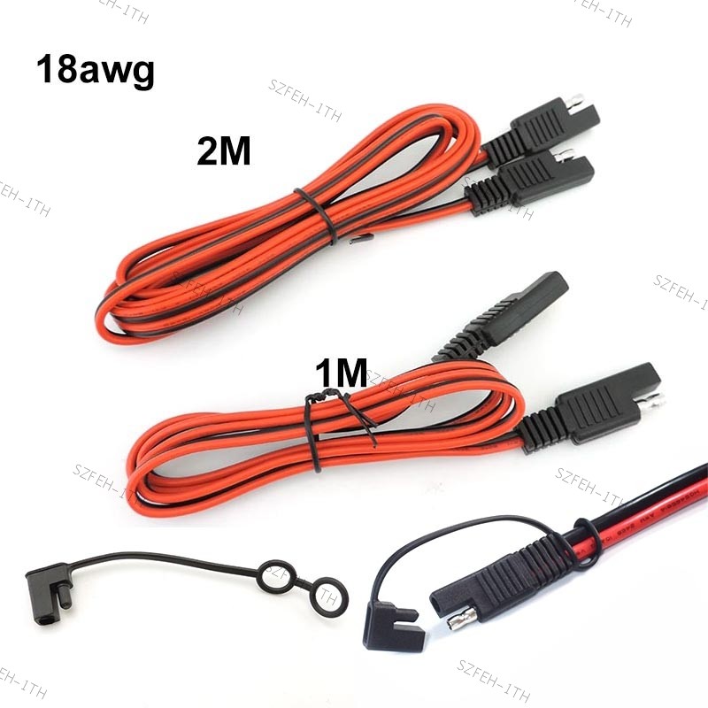 SAE ถึง SAE สายไฟฝาครอบกันฝุ่น 18awg 10A 12 V-24 V สายเชื่อมต่อ Quick Disconnect Connector สําหรับรถ