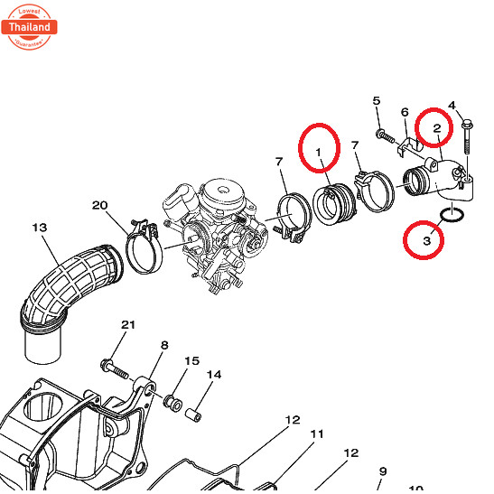 คอหรีด แท้ศูนย์ NOUVO ELEGANCE YAMAHA NOUVO135 /ยามาฮ่า นูโว อิลิแกนซ์ / MANIFOLD ท่อร่วมไอดี