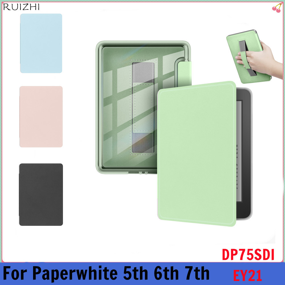 สําหรับ Kindle Paperwhite 7th 6th 5th Generation Case 6 นิ้ว PU หนังกรณี HandStrap DP75SDI EY21 Pape