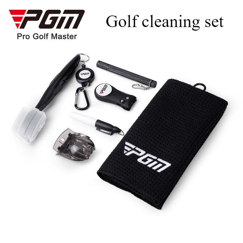 PGM SZ009 ชุดของขวัญกอล์ฟเครื่องมือและลูกมาร์กเกอร์บอลเส้นการจัดตําแหน่งชุดอุปกรณ์เสริมกอล์ฟส้อมสีเขียวแปรงกอล์ฟ