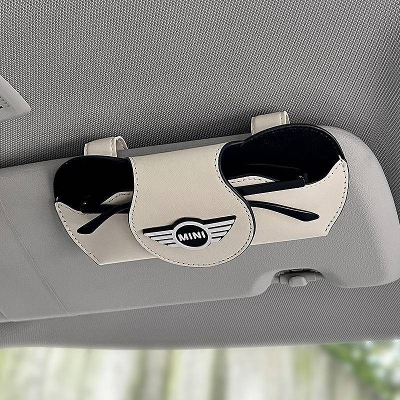 เหมาะสําหรับ MINI MINI คลิปแว่นตารถยนต์ MINI COUNTRYMAN อุปกรณ์ตกแต่งภายในแว่นตาเก็บของในรถ