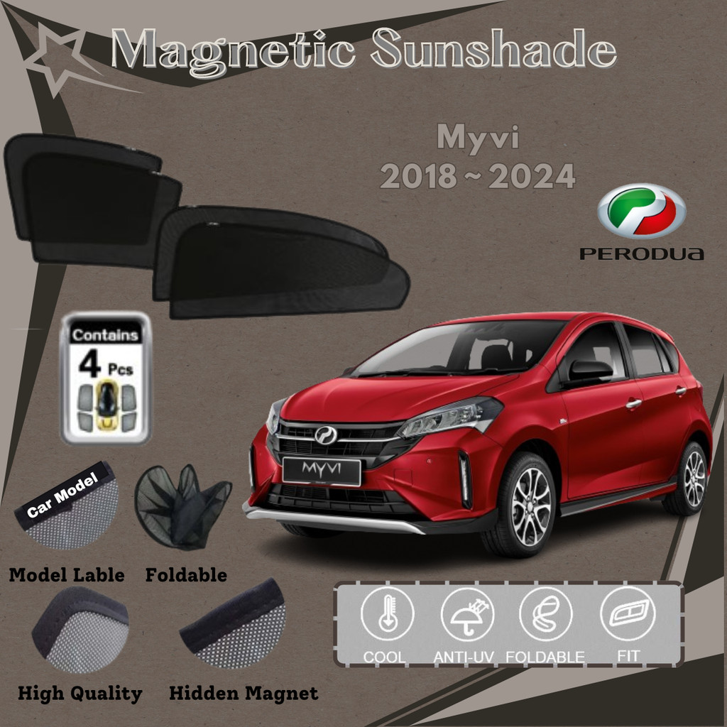 Perodua Myvi 2018-2025 ม่านบังแดดแม่เหล็ก Epic