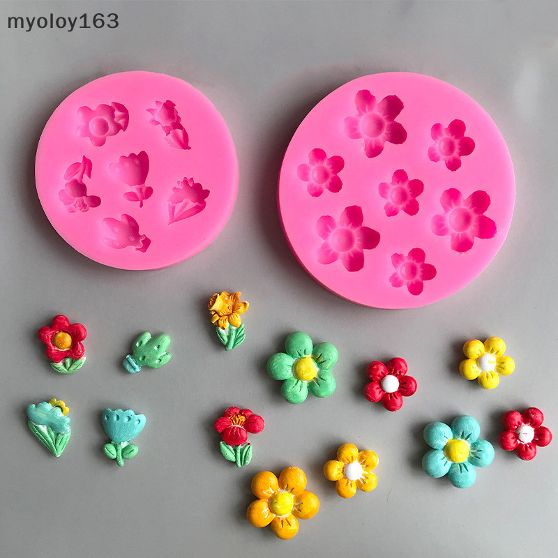 Myoloy 3D Cherry Blossoms ดอกไม้ซิลิโคนแม่พิมพ์ DIY Sugarcraft ช็อกโกแลต Fondant เค้ก Decorag วันเกิดงานแต่งงานเบเกอรี่แม่พิมพ์ TH