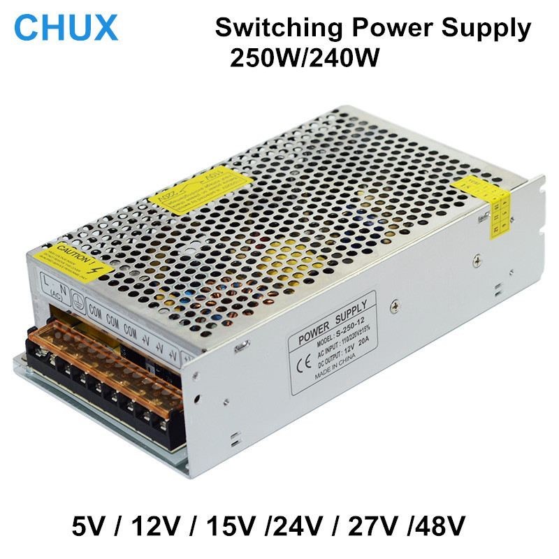 ✷Single output 240W 250W SMPS 12V 20A 5v 24V switching power supply for LED Strip light power supply
