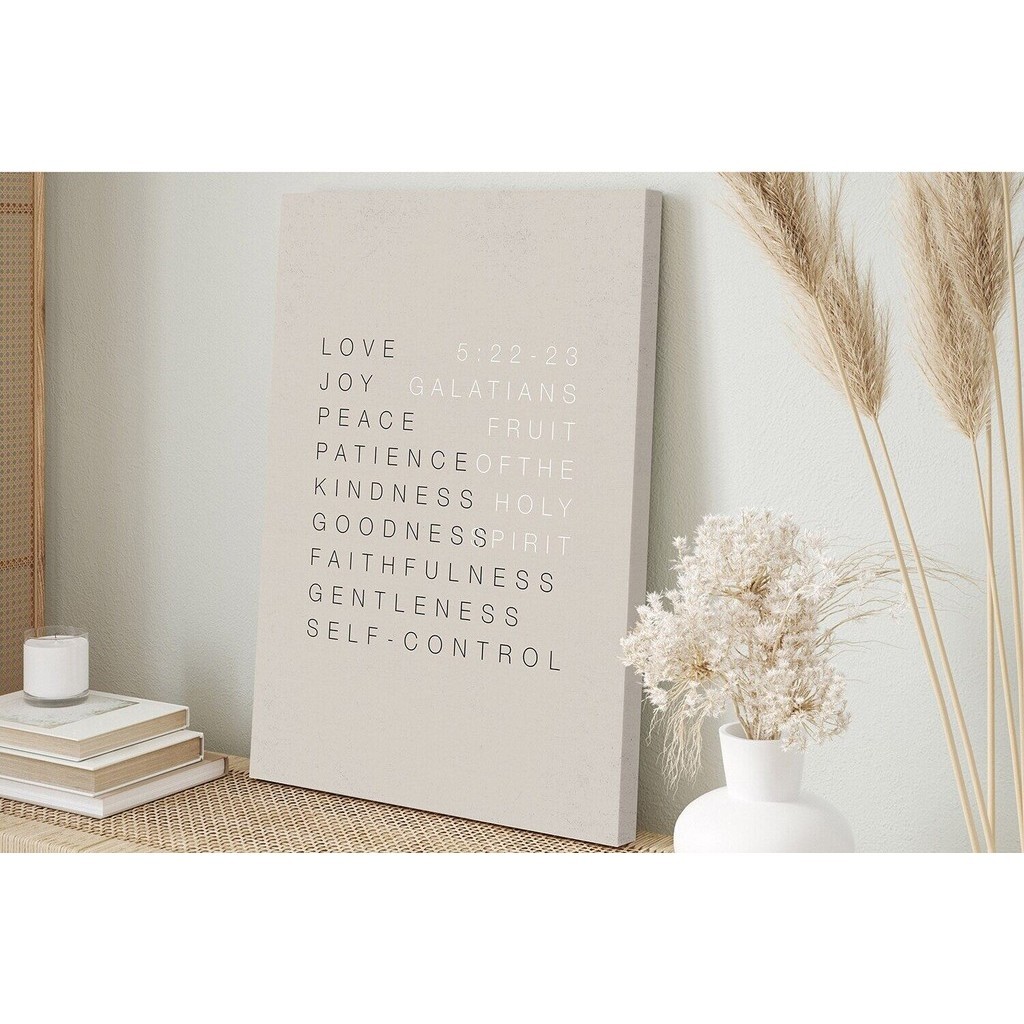 1 Piece Poster Fruit of The Spirit Wall Art Prints Bible Verse Canvas Painting Galatians 5:22 23 Pos