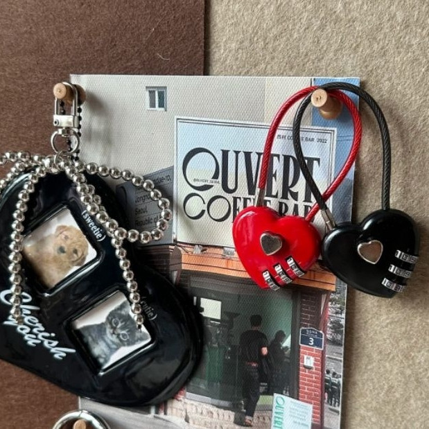 ส่งด่วน กุญแจล็อคกระเป๋า รูปหัวใจงานสวยสีน่ารักหรือนำมาแต่งกระเป๋าก็สวยเก๋ - รูปที่ 2