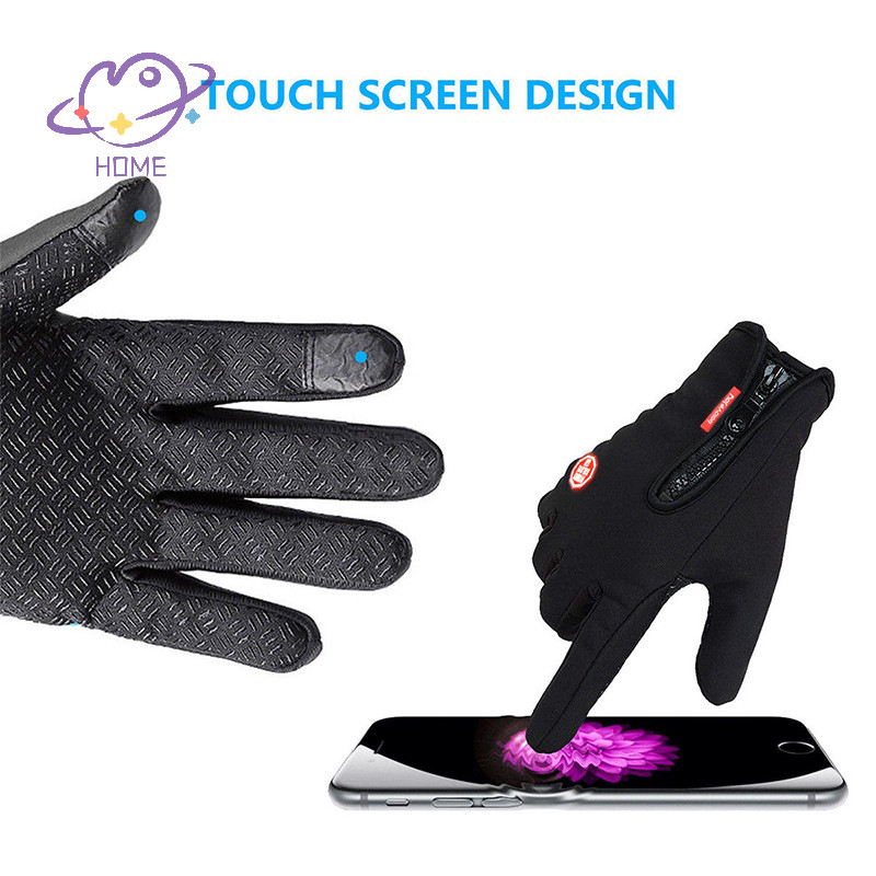 [mayhome] ผู้ชายผู้หญิงฤดูหนาว Warm Windproof กันน้ําความร้อนหน้าจอสัมผัสถุงมือ Mittens {TH}