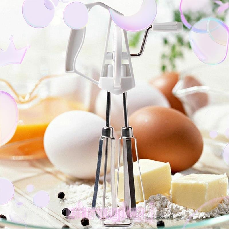 Rotary Manual Hand Whisk Egg Beater Mixer Blender เครื่องมือครัวสแตนเลส chruykgj.th