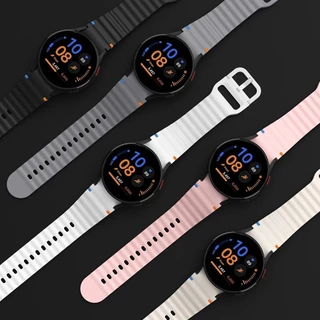 สายซิลิโคนเดิมสําหรับ Samsung Galaxy Watch 7 44 มม.40 มม.FE 6 4 5 pro 45 สายรัดข้อมือสร้อยข้อมือกีฬา Galaxy Watch 6 คลาสสิก 43 47 มม.