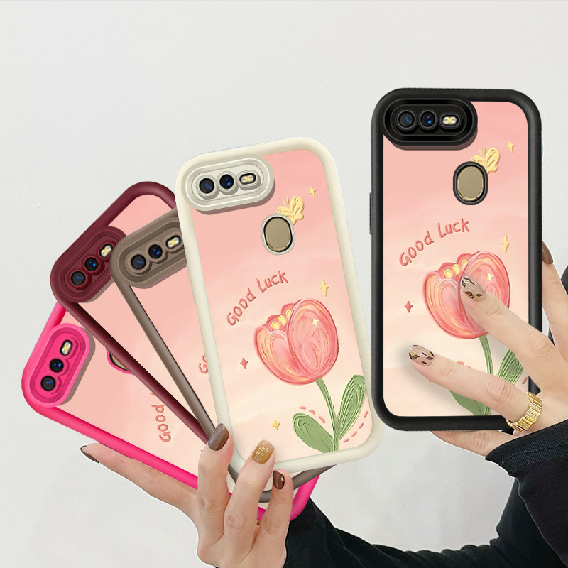 เคสโทรศัพท์สําหรับoppo F5 เยาวชนF7 F9 F11 Pro F17 Pro F19 Pro F21 Pro Lucky TULIPป้องกันกรณีแองเจิลตาฝาครอบซิลิโคนกันกระแทกกรณี