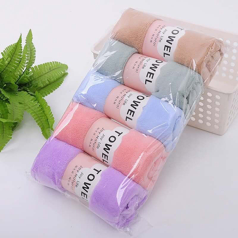 ChaiBaoShop ผ้าขนเป็ด ผ้าเช็ดหน้าสีพื้น ขอบหยัก ดูดซับน้ำได้ดี ขนาด30x57cm – โปรปัง