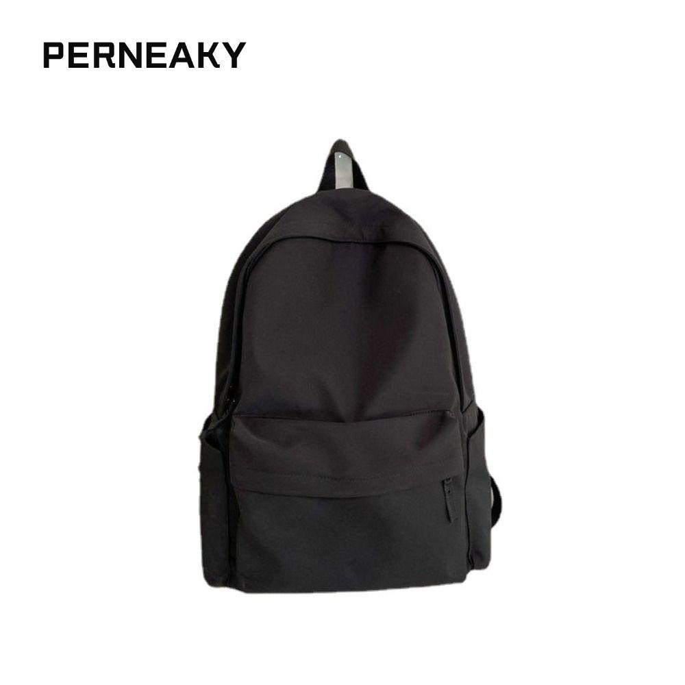 PERNEAKY กระเป๋าเป้อเนกประสงค์ ,ไนลอนสีดําสีเทาสีขาวสีแดงกระเป๋าเป้สะพายหลังนักเรียน,คุณภาพสูงความจุขนาดใหญ่กันน้ํากระเป๋าเดินทางซัก