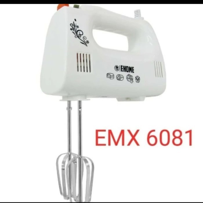 E-home EMX6081 Hand Mixer EMX 6081 เครื่องผสมแป้ง รับประกัน 120W