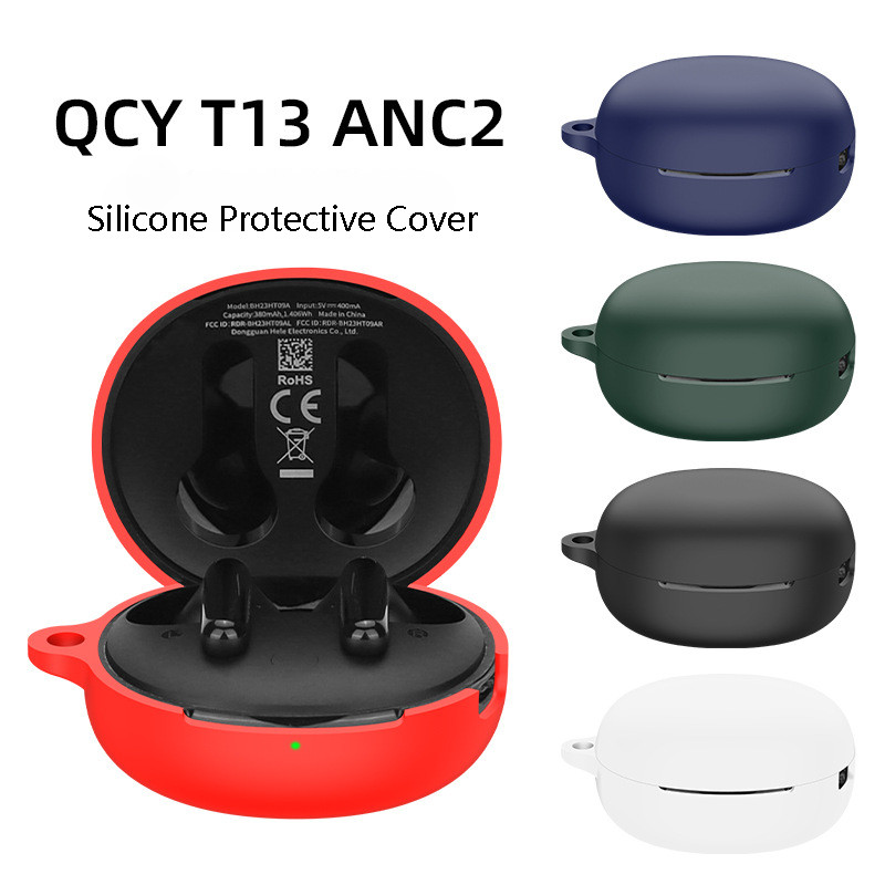 เคสหูฟังสําหรับ QCY T13 ANC2, ฝาครอบหูฟังซิลิโคนเหลว