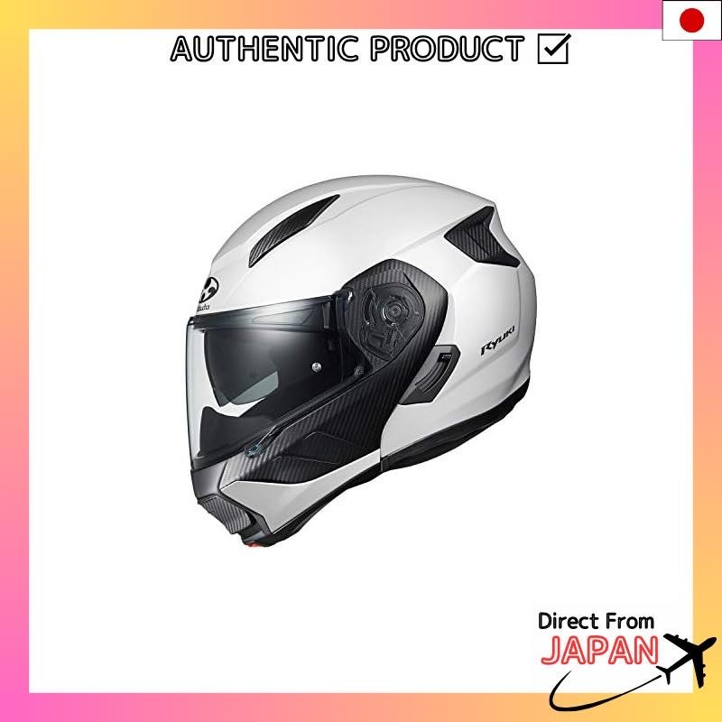 OGK KABUTO Bike Helmet System RYUKI White Metallic (Size: L)
