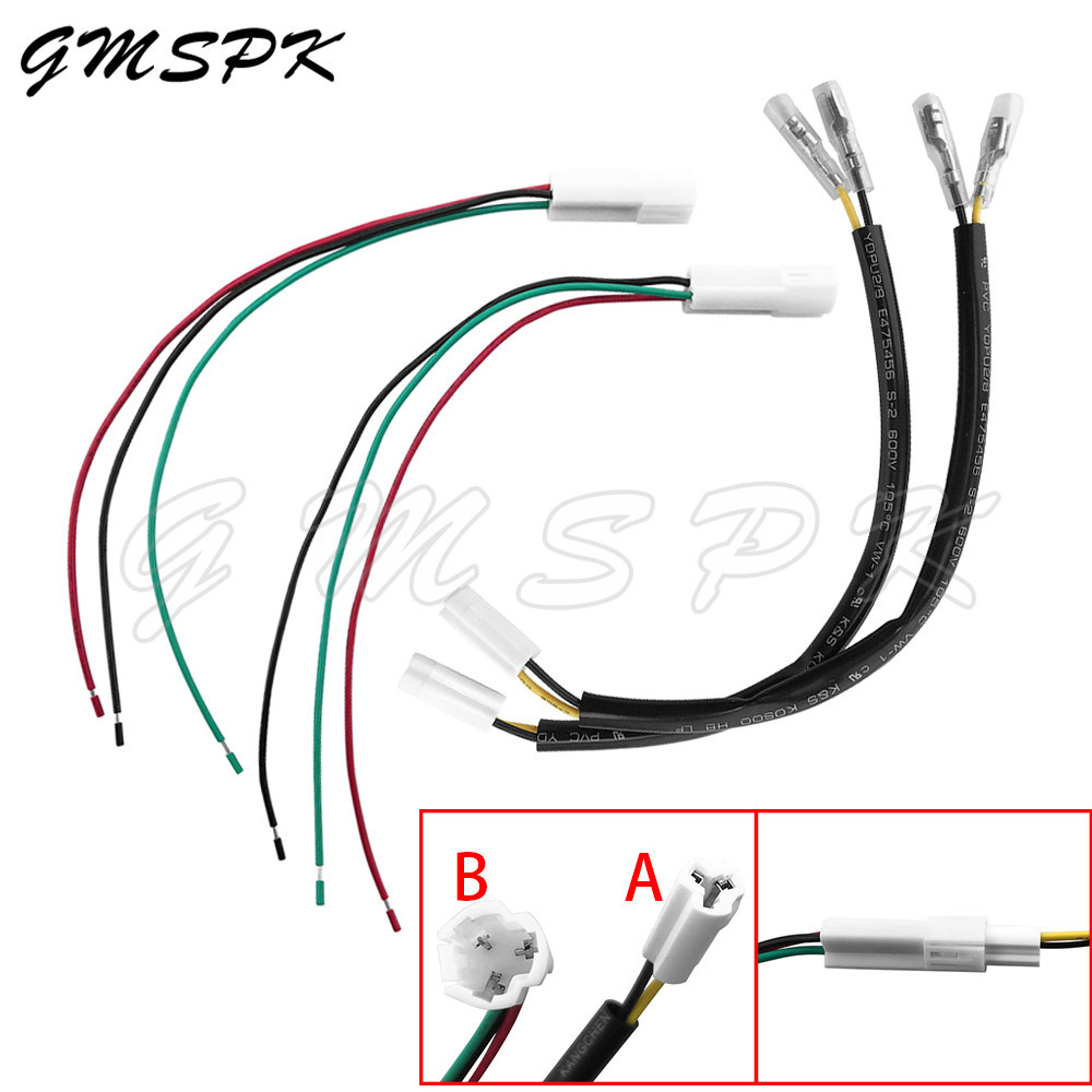 เลี้ยวสายอะแดปเตอร์สายไฟเชื่อมต่อสายรัดปลั๊กเหมาะสําหรับYamaha MT07 MT09 Tracer 900 Tenere XSR 700 YZF R1 R6 R25 FZ6 FZ8