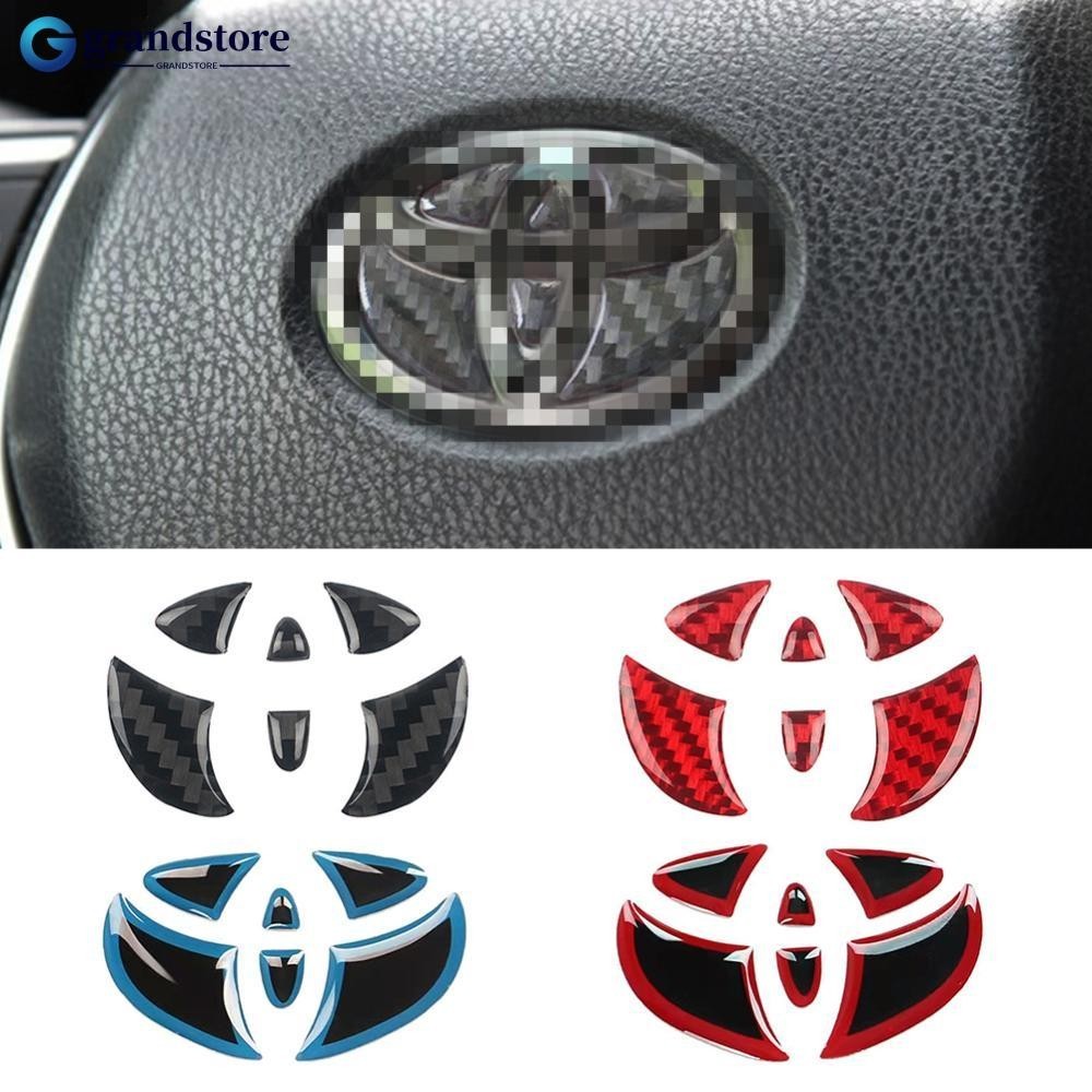 Grandstore 1 PC พวงมาลัยรถภายในสติกเกอร์คาร์บอนไฟเบอร์ Trims สําหรับ Toyota ภายใน Decals อุปกรณ์เสริม I6U3
