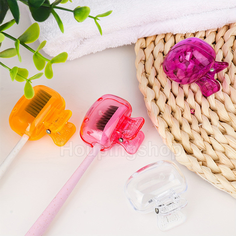 1pcs Travel หัวแปรงสีฟันครอบคลุมแปรงสีฟัน Protector หมวกแปรง Pod Case ป้องกันแบบพกพาคลิปพลาสติกสําหรับการเดินทางในครัวเรือนได้ดี ราคา ถูกที่สุด ดีลบีเคเค แกลเลอรีภาพที่ 3