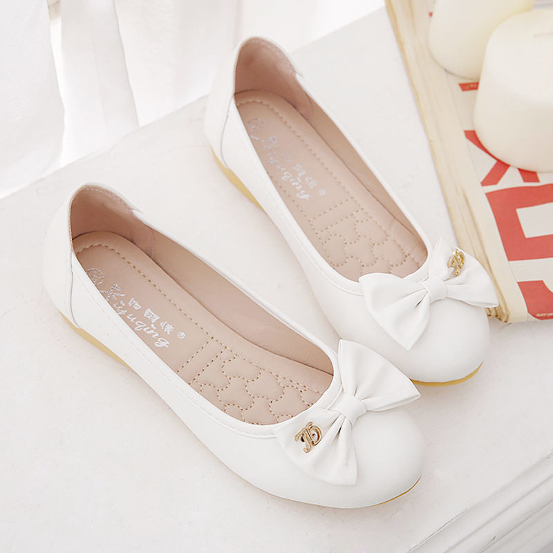 Xiaoxiangfeng Peas รองเท้าผู้หญิงแฟชั่น Western รองเท้าเดี่ยวแฟชั่น All-match Soft Sole Anti-slip Bu