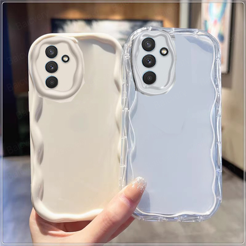 Wavy Edge แฟชั่นเคสโทรศัพท์สําหรับ Samsung Galaxy M35 M15 5G A06 5G 4G A56 ปลอกซิลิโคน TPU แบบนุ่ม