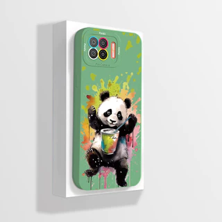 สําหรับ OPPO A73 A93 Reno 4F Reno4 Lite F17 Pro 4G เคสโทรศัพท์ความงามการ์ตูนนักบินอวกาศฝาครอบซิลิโคนกันกระแทกปลอก