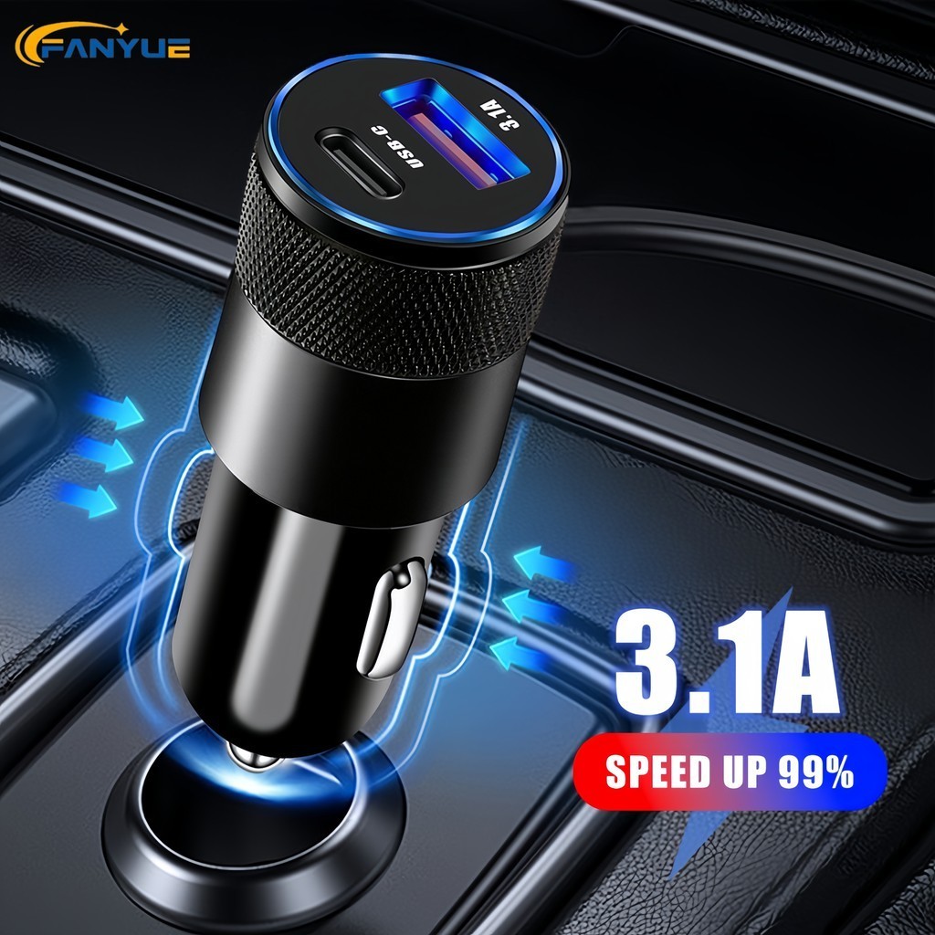 3.USB + PD 1แอมป์ที่ชาร์จแบตในรถเครื่องชาร์จอเนกประสงค์ Type-C แบบแบบพกพาขนาดเล็ก1ถึง2ปลั๊กสายถักสำหรับโทรศัพท์มือถือ117