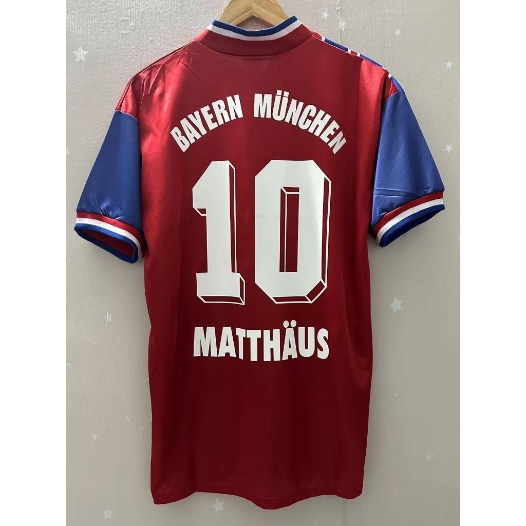 ใหม่93-94-95 Bayern Munich คุณภาพสูง Home Retro Soccer Jersey เสื้อยืดที่กําหนดเองเสื้อฟุตบอล MATTHAUS