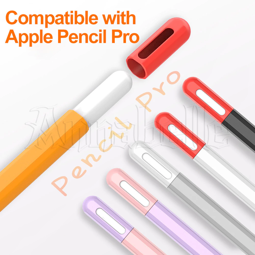 เคสซิลิโคนสีสําหรับ Apple Pencil Pro - หมวกปากกาสไตลัสแบบนุ่มตัวป้องกันแบบสัมผัส-ปลอกกันลื่นกันกระแทกบางเฉียบ-แฟชั่นหลากสีฝาครอบป้องกันรอยขีดข่วน