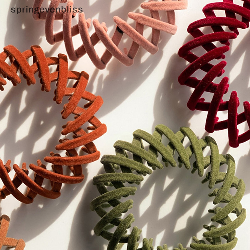 Springevenbliss 1 PC ผู้หญิงผม Claws Horsetail Buckle รังนกขยาย Hairband คนขี้เกียจดัดผมอุปกรณ์เสริมผมคลิป Snap Headwear Springevenbliss