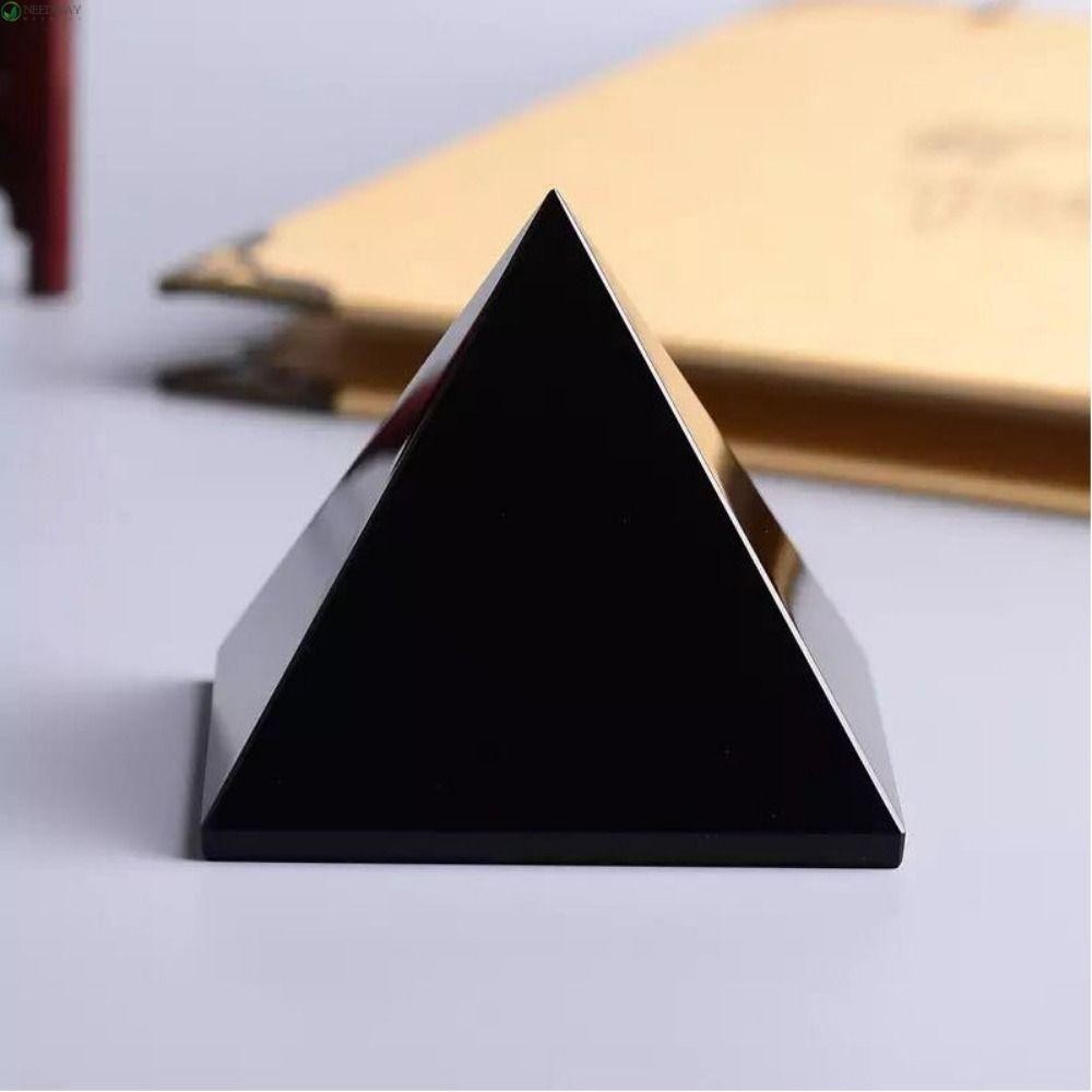 Needway Obsidian พีระมิดเครื ่ องประดับ , พีระมิดคริสตัลสีดําธรรมชาติคริสตัล , เครื ่ องประดับตกแต ่ งหินหัตถกรรมขัดหินคริสตัลธรรมชาติห ้ องนั ่ งเล ่ น