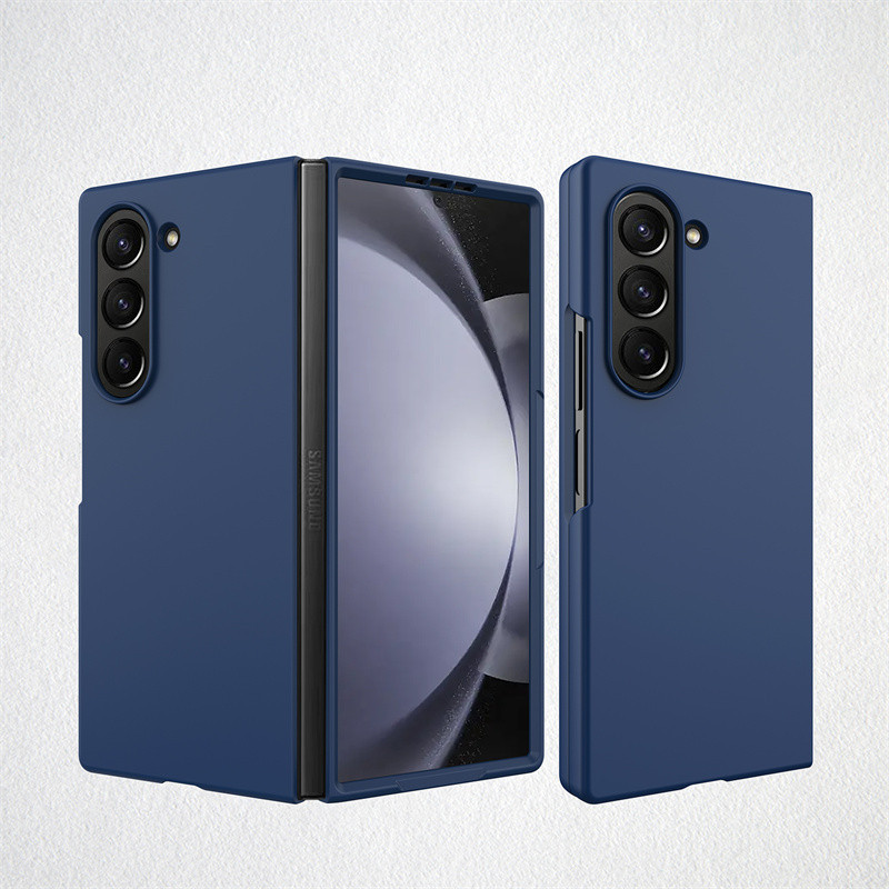Slim Skin Feel Oil Spray Folding Case Samsung Galaxy Z Fold 6 Z Fold 5 Z Fold 4 Ultra Thin Casing Solid Color กันกระแทกฝาหลัง Fold6 Fold5